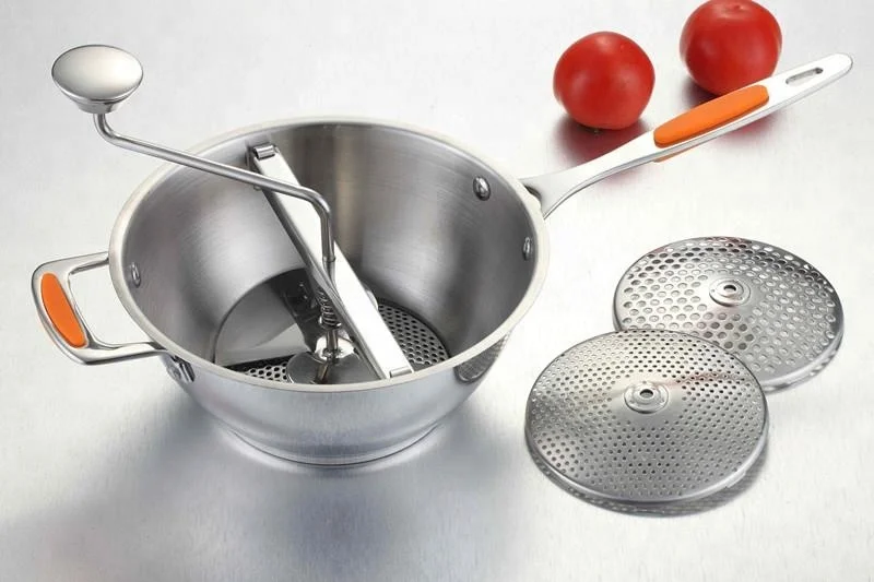 Stainless Steel 24cm Food Mill with 3 blades