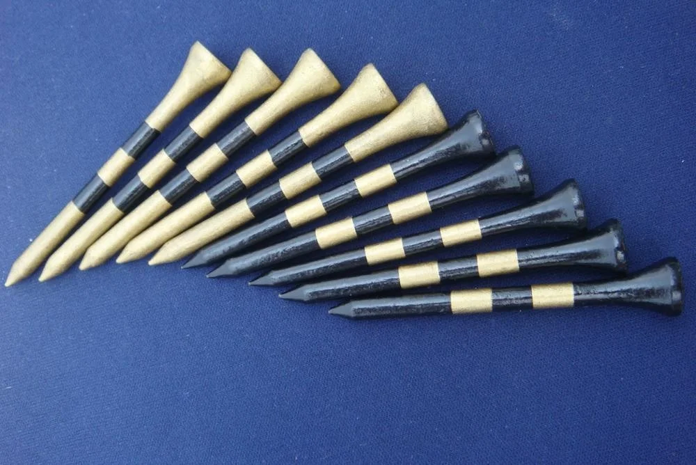 Special striped bamboo golf tee in various color different size