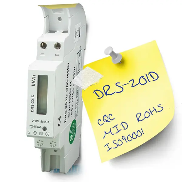 Fengyilong DRS-201D 5(45)A 230 В ЖК-дисплей однофазный измеритель кВтч час Электрический мощности на