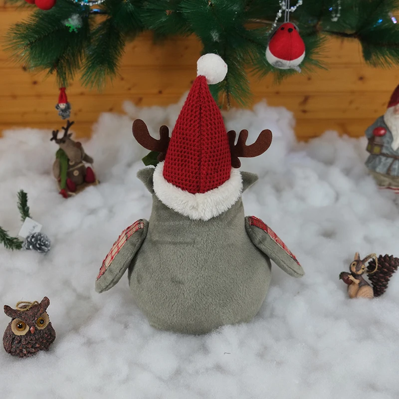 
Unique Christmas holiday decoration plush owl doll christmas decoration 