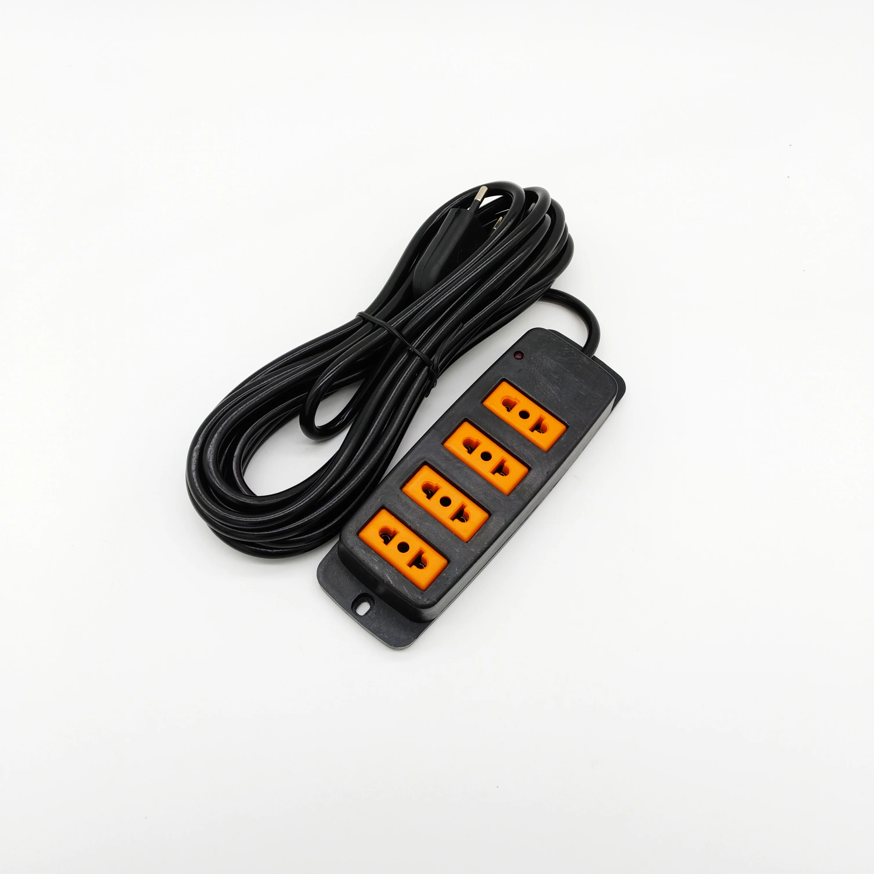 Black Power Strip Plug Socket Electric Adapter Italy Multiple 4 Outlet Extension Socket Home Electronics Charging