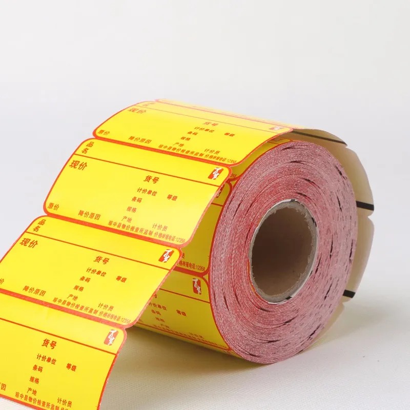 Recycled Paper Supermarket Price Tag Shelf Label For Retail Store