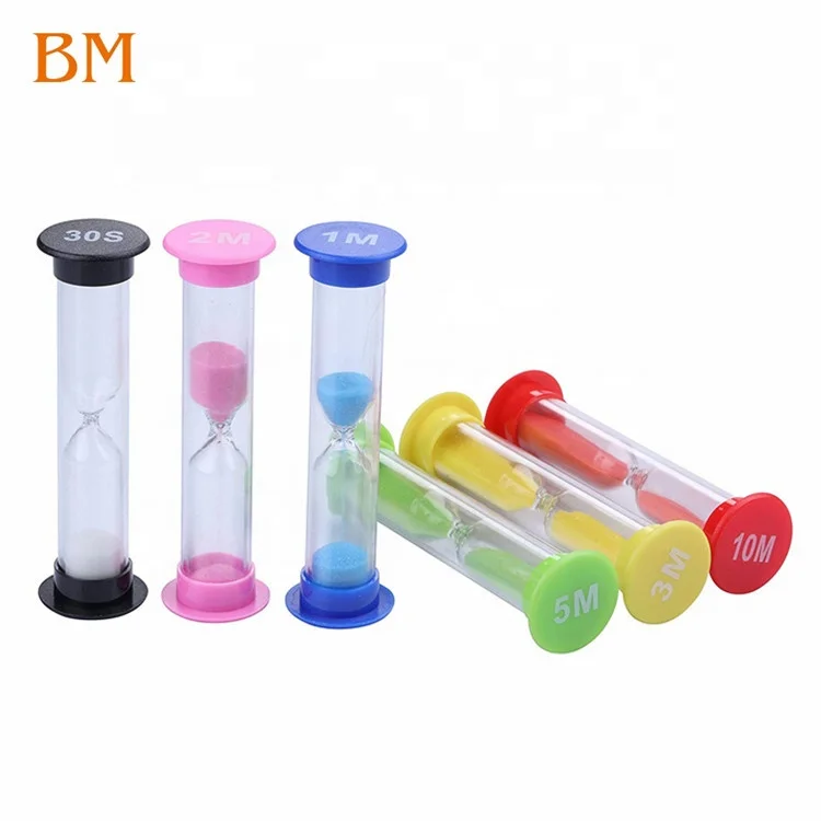 Plastic Colored 30sec/1/2/3/5/10 Minutes Hourglass Sand Timer for Kids Games Classroom Kitchen Home Toothbrush Sand Glass Timer
