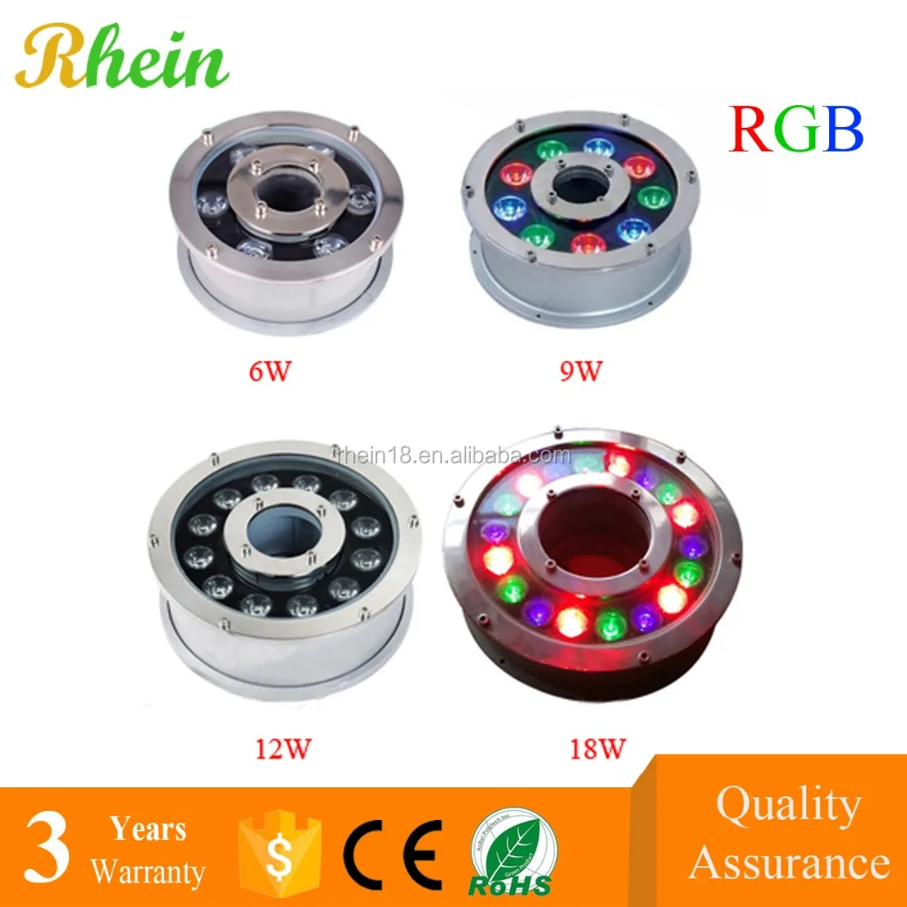 
2018 Hot Products Underwater Lamps 6W IP68 RGB LED Fountain Lights 12V 24V 