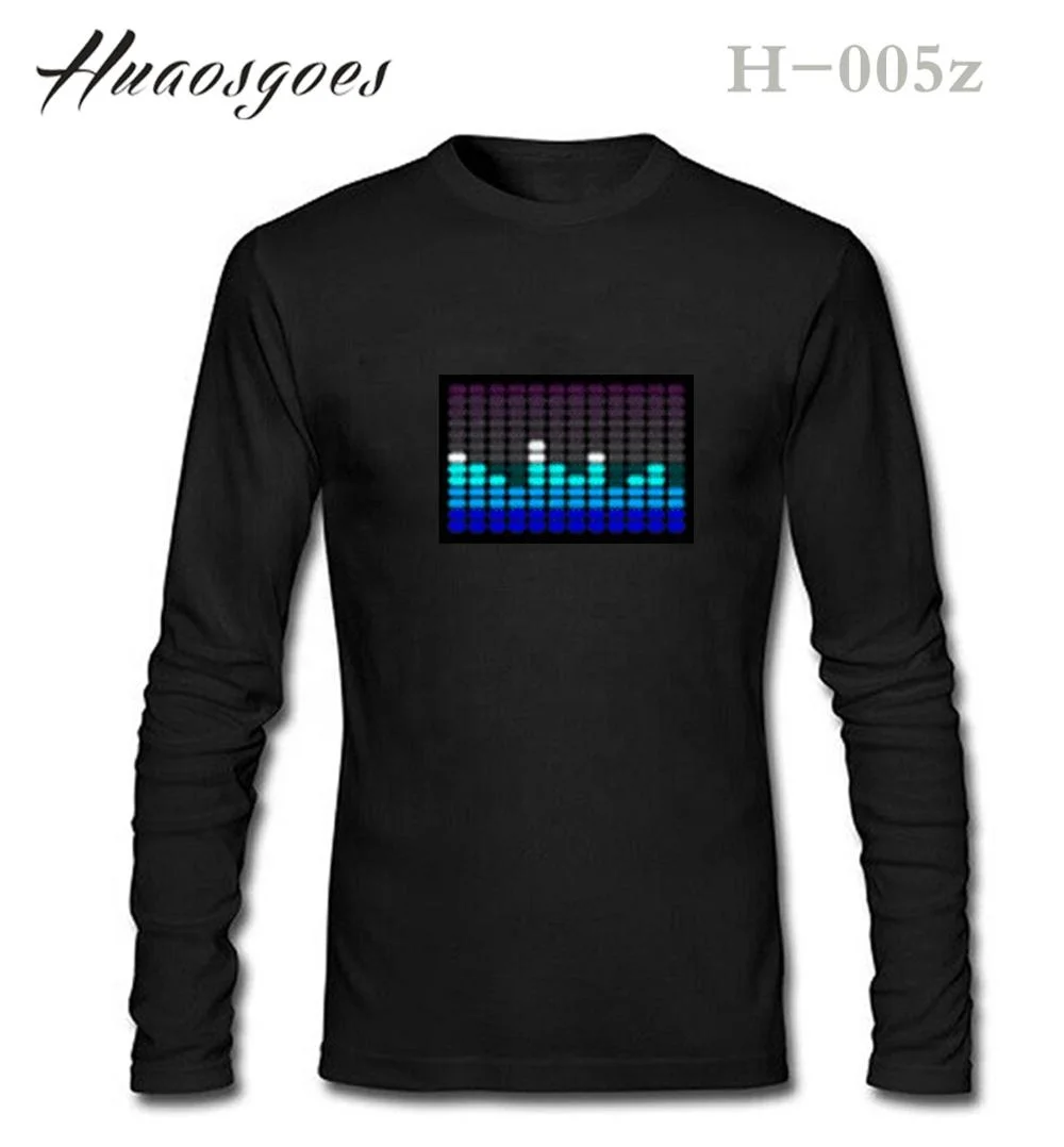 Custom design Sound Activated Led T Shirt El Flashing t Shirt