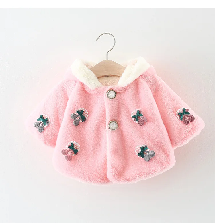 
S63694B 2018 New Winter Baby Girls Clothes Faux Fur Fleece Coat Pageant Warm Jacket Snowsuit 