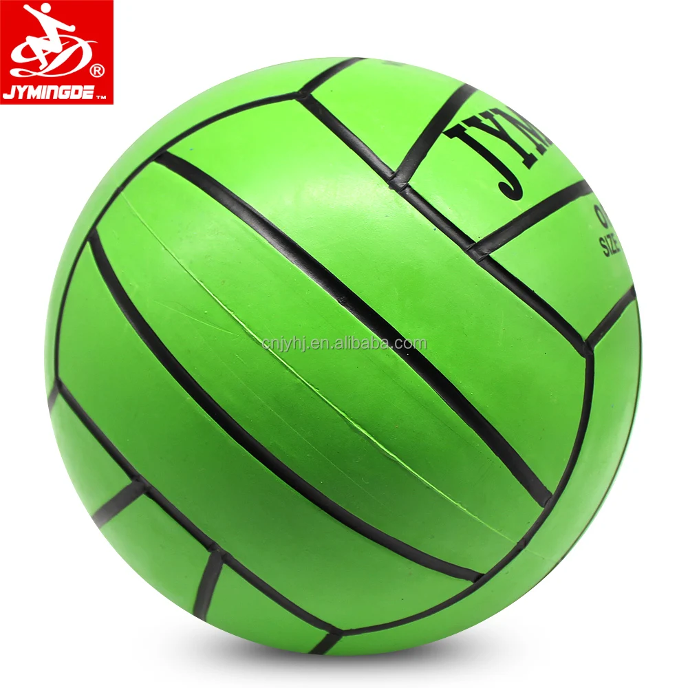 Hot sale beach rubber green volleyball ball size 5 with black line