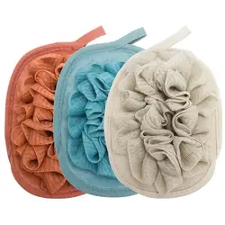 Bath & Shower Loofah Brush 2 in 1 Face & Body scrub Gentle body brush Skin 100% Better Scrubber silicone body brush for bath