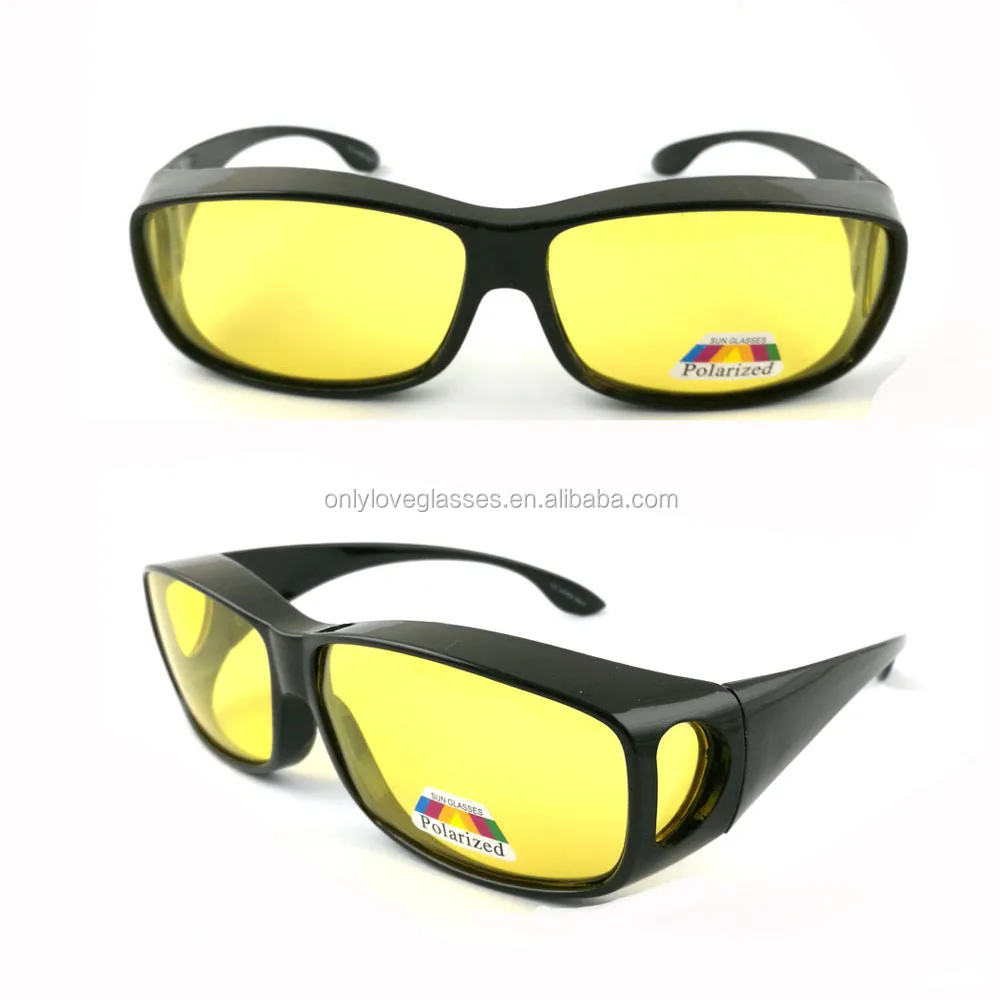 Polarized night vision glasses fitover glasses