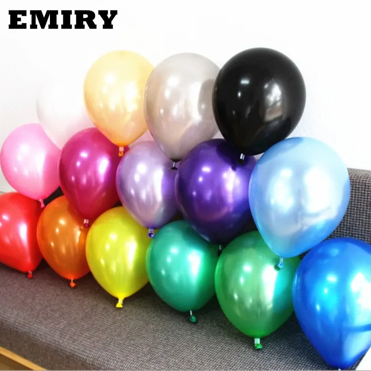New Pearl Metallic Round Assorted Color 12 inch Balloons Latex Candy Color 12 Inch Latex Balloons