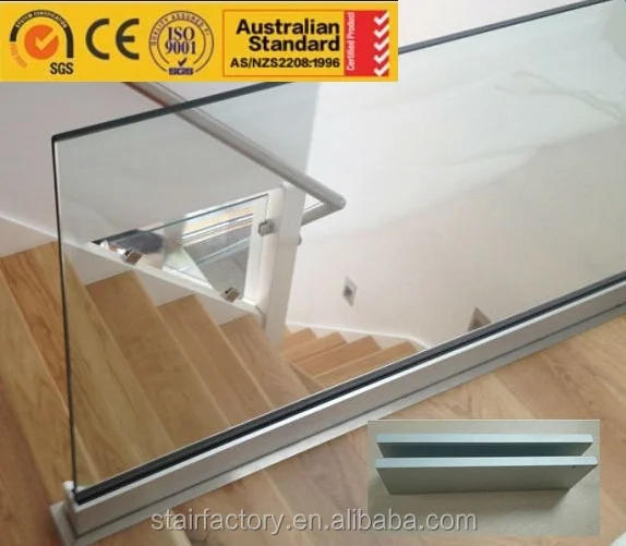 Glass railings Aluminum and glass railing Aluminum channel and laminated glass railing T-21