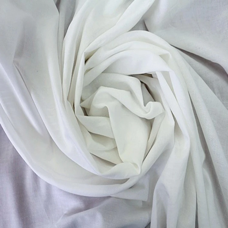 Silk 65 polyester 35 cotton bleached blend fabric for Garments and uniforms