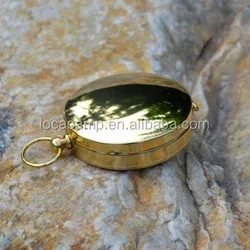 copper pocket compass for hiking exploring wild survival with luminous dial
