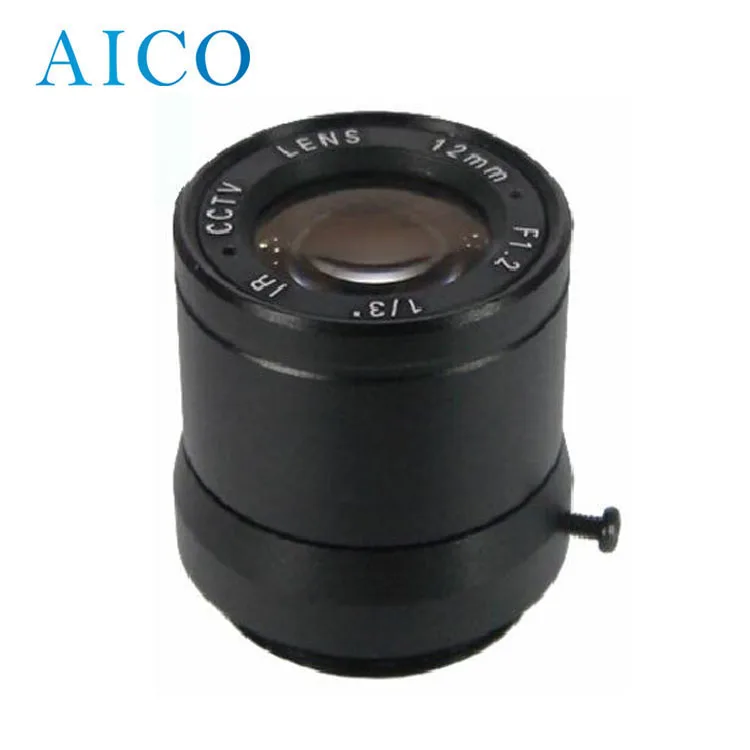 1/3 inch F1.2 FNO 1.2 12 mm focal length 12mm megapixel cs mount fixed cctv lente lens for low lux star light camera