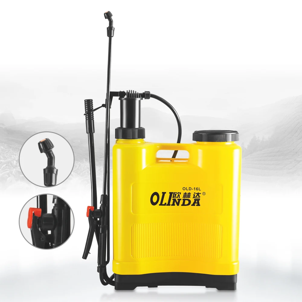 China factory agricultural yellow 16 20L manual backpack lawn and garden sprayer for sale