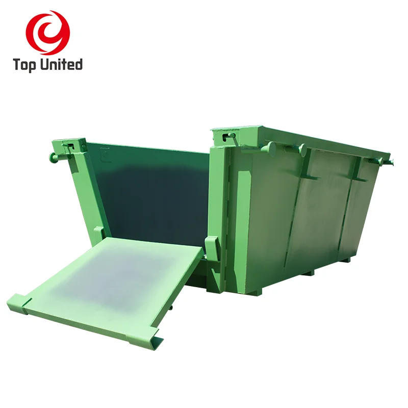 
eco-friendly materials iron metal skip waste trash bin 