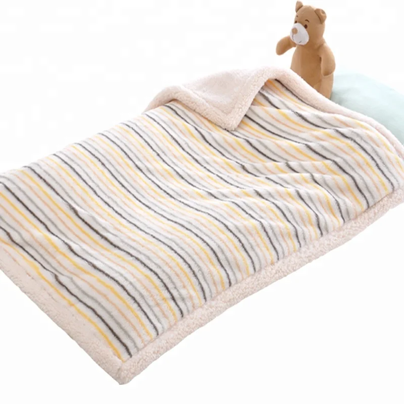 Luxury Newborn Baby Warm Soft Faux Fur Sherpa Throw Blanket