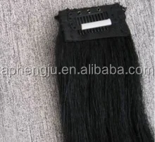 Черный зажим для волос, накладной зажим для волос, накладной зажим для лошадей, распродажа, длина 15-16 дюймов, 50 г