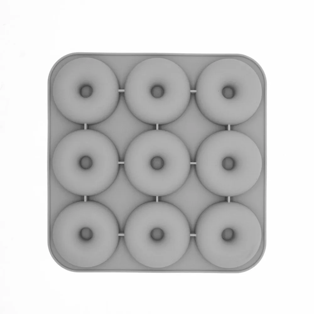 Silicone Donut Baking Pan Biscuit Mold, Makes 9 Full Size Donuts, Dishwasher and Freezer Safe