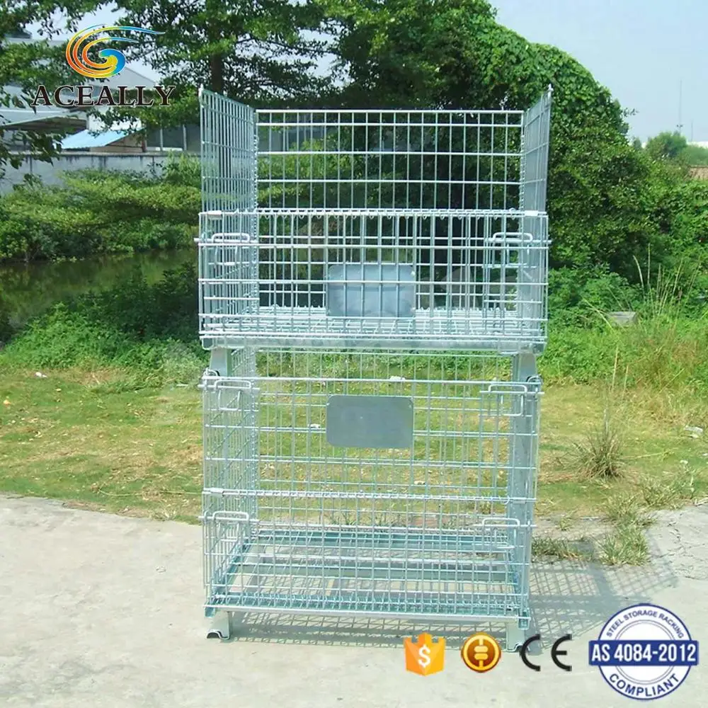
Collapsible bulk containers decorative wire mesh boxes expanded metal mesh box 