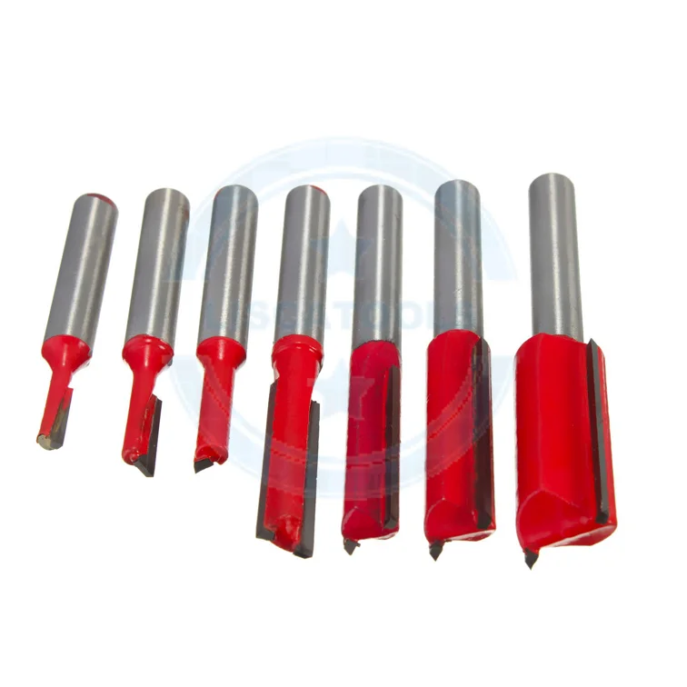 L-N033 1PC 1/4 inch Shank high quality Bottom Cleaning Dado Router Bit double flutes straight router bit