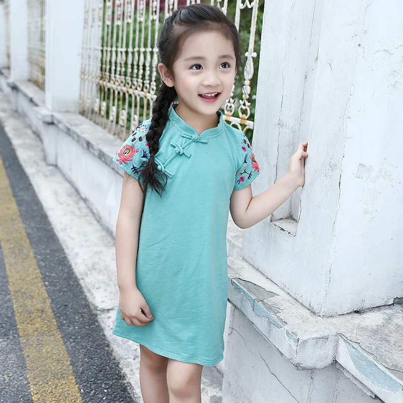 
Low price manufacturer Chinese traditional cheongsam cotton fabric with embroider 