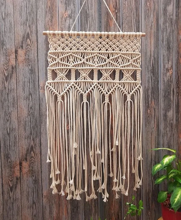 Boho Chic Design Home Decor Wall Hanging Pattern made up of 100% Cotton Ropes