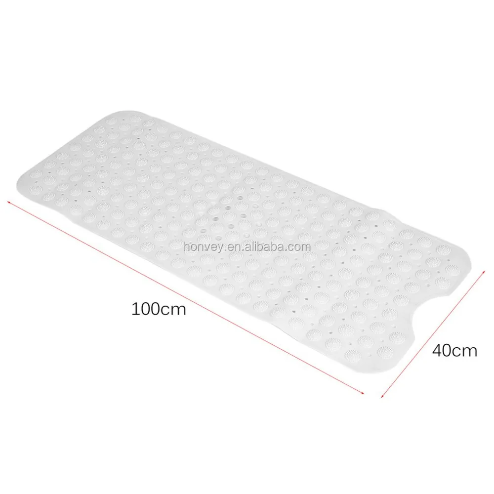
40*100cm PVC Large Bathtub Non-Slip Floor Mats Anti-bacterial Antiskid Bathroom Bath Mats With Suction Cups Superior Grip 