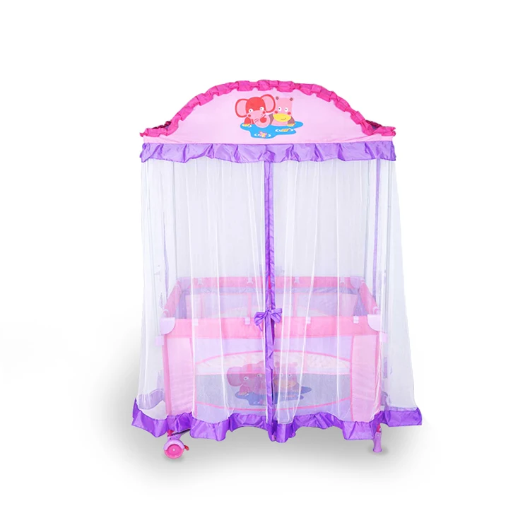 
2019 wholesale new baby travel cot baby playpen outdoor foldable baby playpen crib for sale 