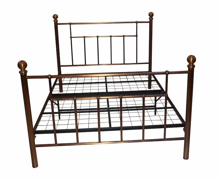 Good quality brass chrome color king bed stainless steel bed designs