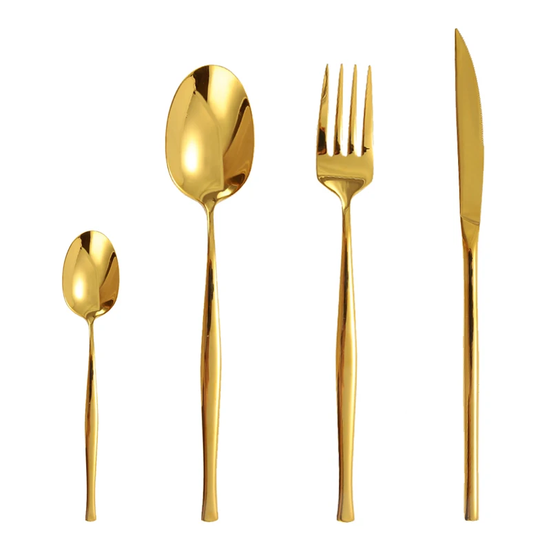 
18/10 food grade health reusable knife, fork and spoon stainless steel cutlery settings 