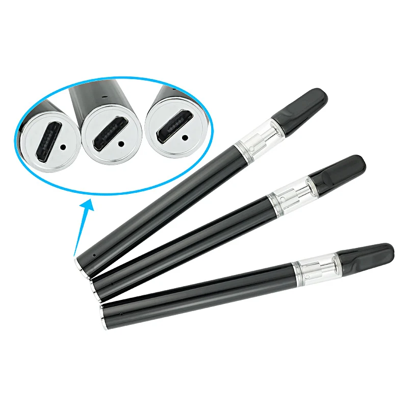 Vaporizer Pen Disposable .5ml  1.6mm 2.0mm Hole Size Vape Pens with Plastic Tube Packaging