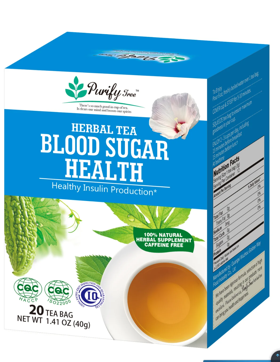 herbal nature Chinese lowing blood sugar healthy tea