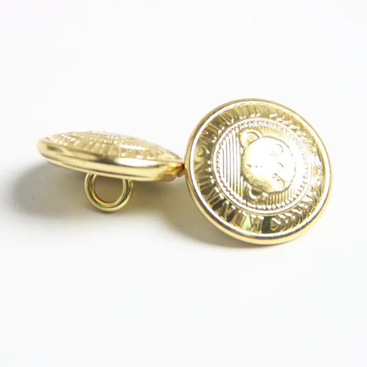Wholesale Custom Designer Copper Zinc Alloy Metal Buttons For Suit And Fur Chef Coat Buttons