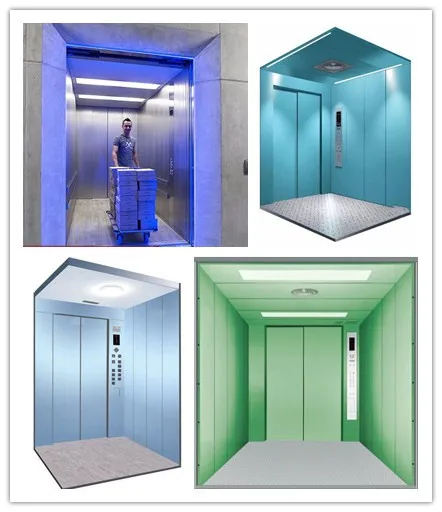 Shopping mall cargo lift elevator for both cargo and passengers and the size of the freight elevator