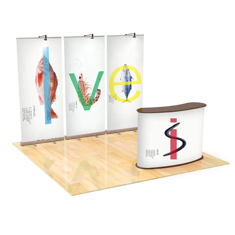 Aluminum custom logo printing 3x3 size exhibition stand trade show 10x10 display booth