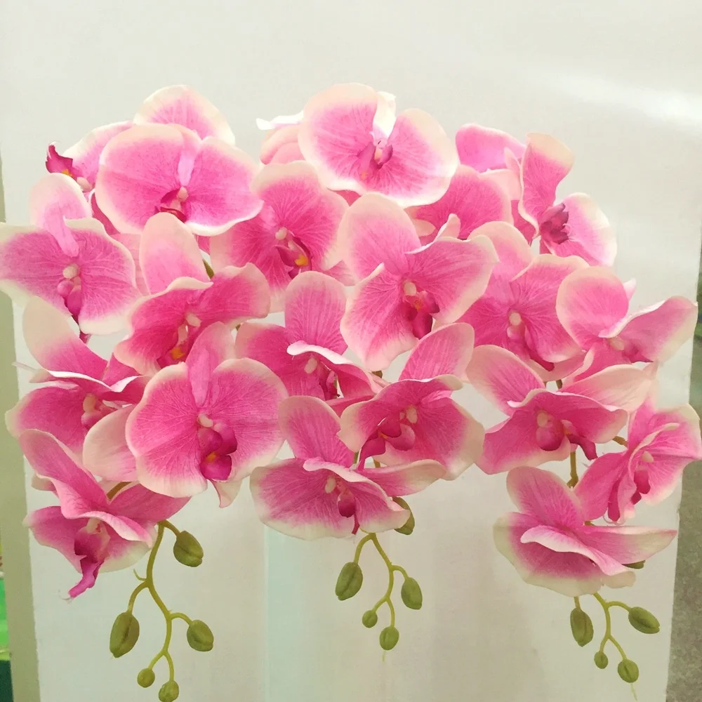 
artificial Phalaenopsis factory direct 8 oil painting Phalaenopsis flower wedding flower props flower wholesa 