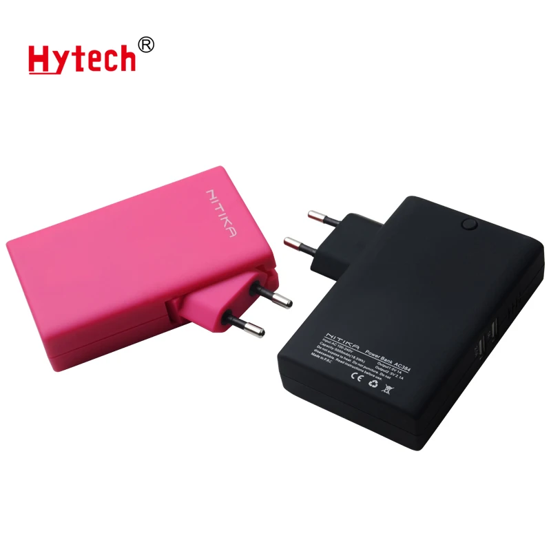 AC384 rohs restaurant mobile power bank CE ROHS EMC portable battery charger with foldable EU AC plug