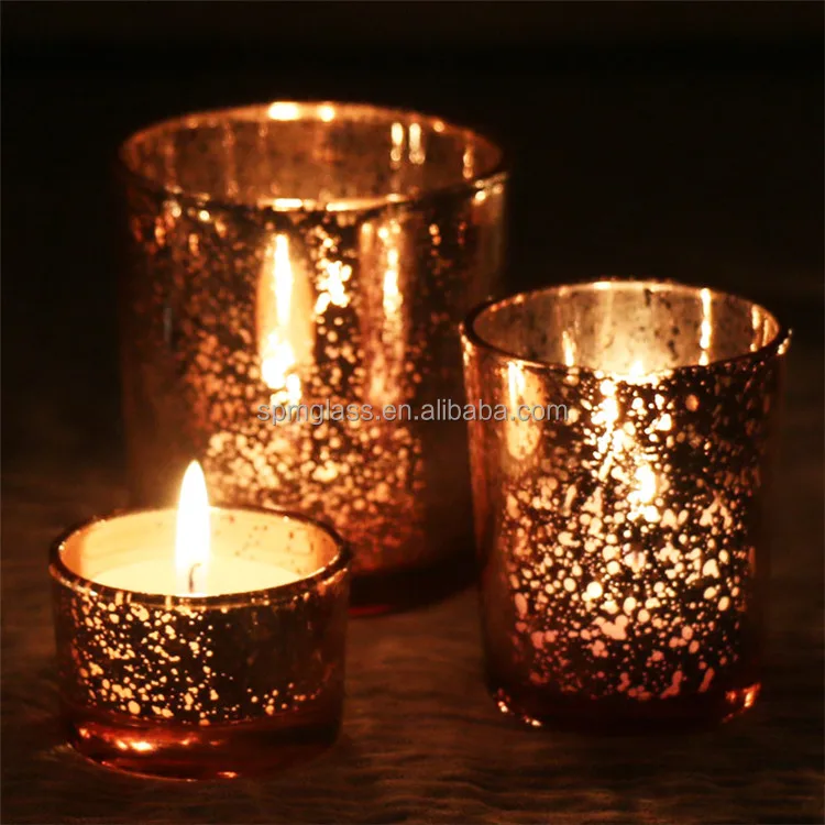 8 oz straight sided tumbler mercury glass candle holder wholesale in different sizes