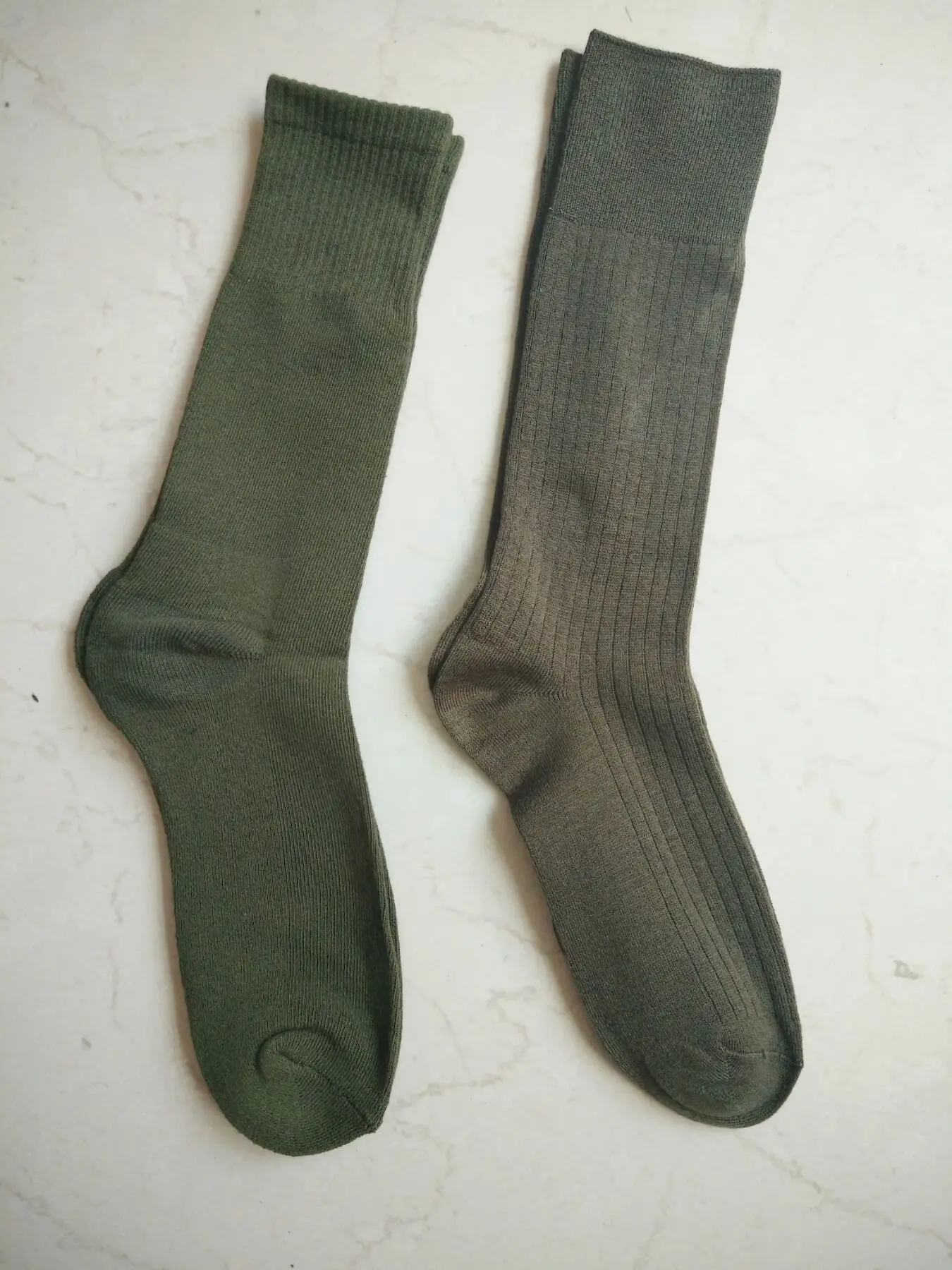 custom logo Jungle Green sport boot cotton anti fungal army green socks