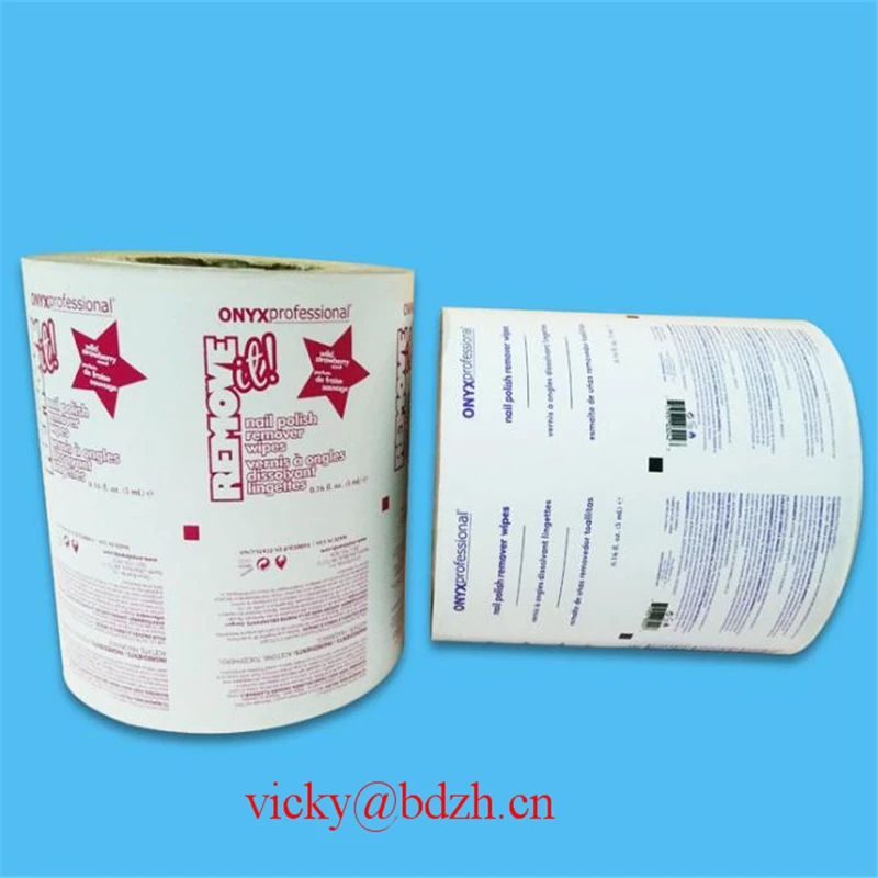 
Accept customer order Alcohol sachets foil packaging paper rolls 