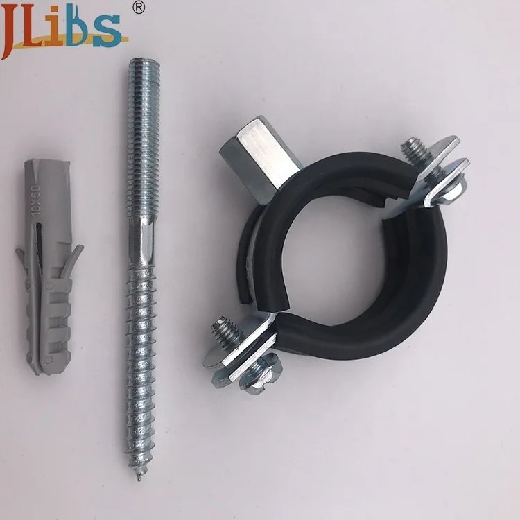 
Heavy duty pipe clip 1/4inch Pipe Clamps with EPDM rubber line 