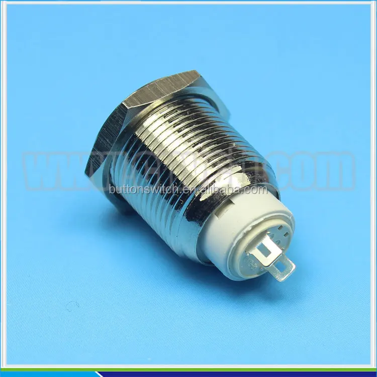 1691 16 мм ON-OFF фиксацией 16 мм самоблокирующимся плоская головка антивандальный кнопочный переключатель