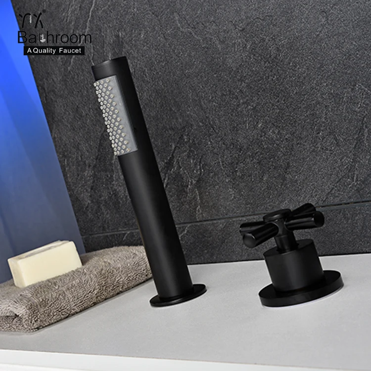 
Kaiping faucet high quality copper matte black bathtub filler faucet and shower bathroom taps faucet bathroom tapware 