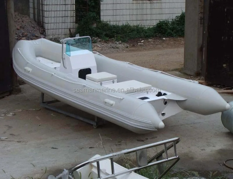 New Design Big FRP hull inflatable RIB BOAT 520 with Hypalon /PVC high pressure air tube