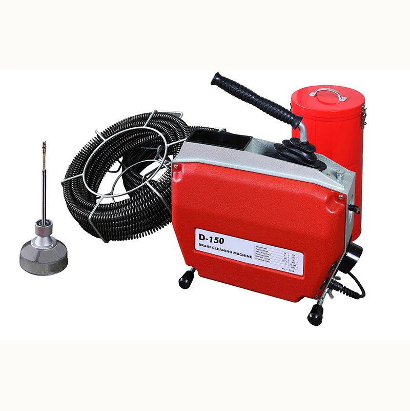 CE Approved D150 electric Pipe Drain Cleaner/spring drain cleaner