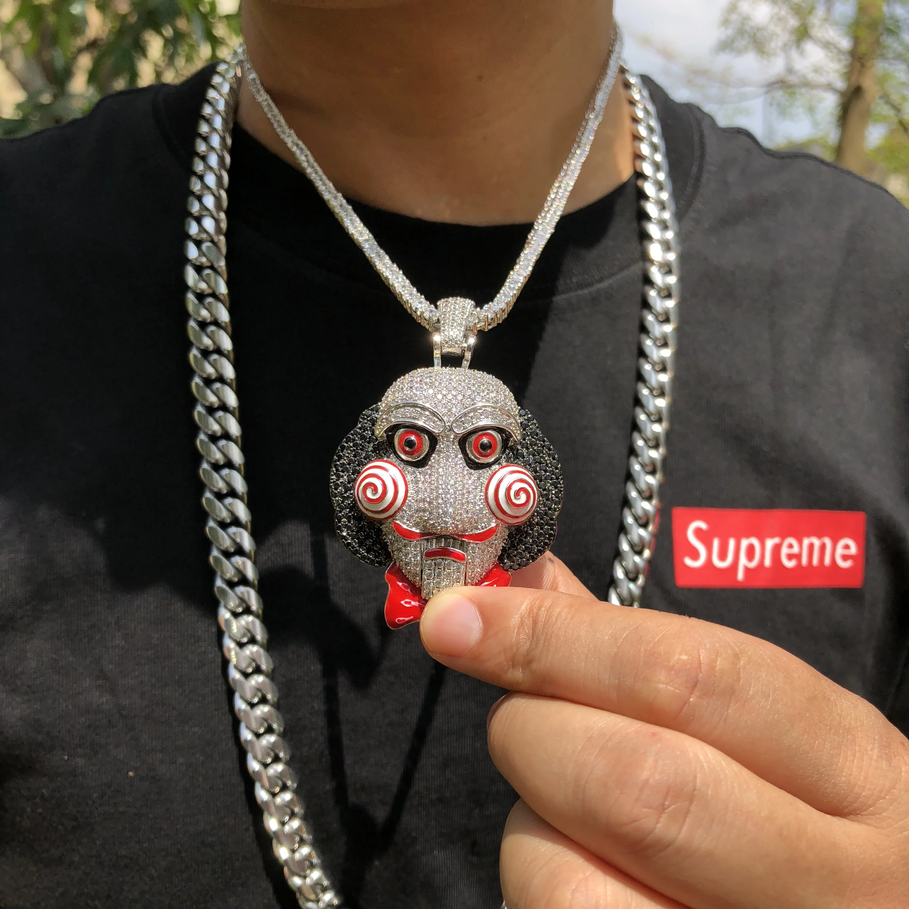 Wholesale High Quality Iced hiphop Jigsaw Pendant