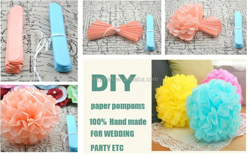 
Wedding decoration paper pompoms for party 