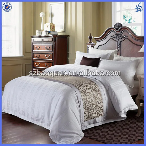 wholesale custom 100% cotton 5 star luxury hotel bed linen set