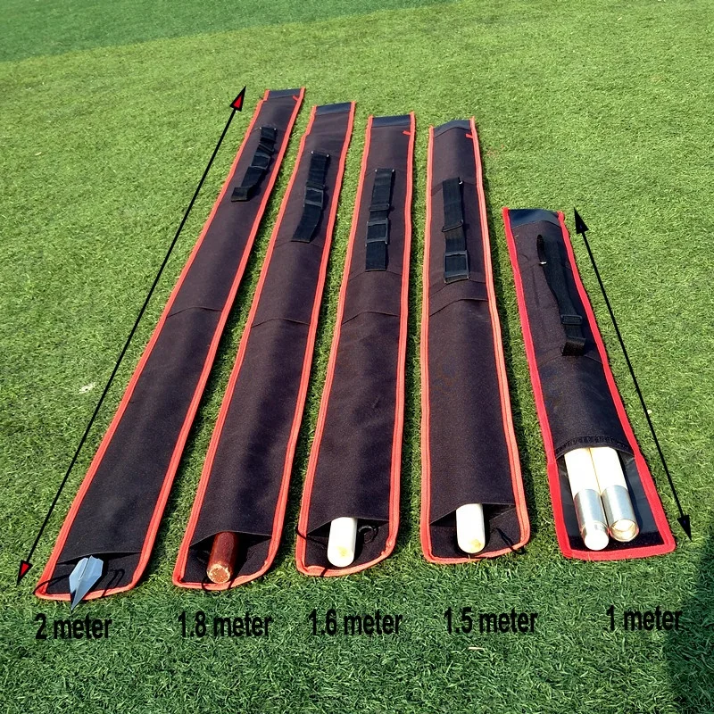 Unisex Chinese Wu Shu Equipment bo case Stick Bag Oxford Fabric with Nylon Construction for Kung Fu Martial Arts